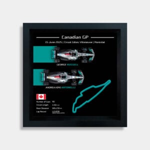 F1 2025 Canadian GP Mercedes Double Podium Finish 3D Track Frame