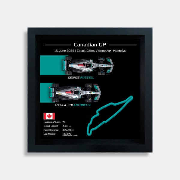 F1 2025 Canadian GP Mercedes Double Podium Finish 3D Track Frame
