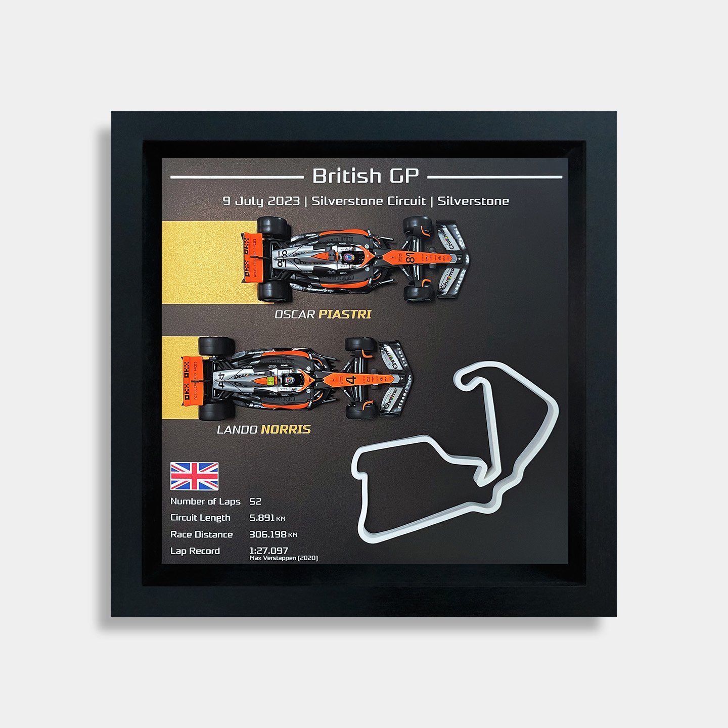 F1 2023 British GP 3D Cadre 3D du Circuit - DUO - Norris Piastri McLaren