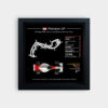 SOLO-BK-Monaco-93-SEN-T3-BK20 F1 1993 Monaco GP Ayrton Senna 3D Track Frame - Limited Edition