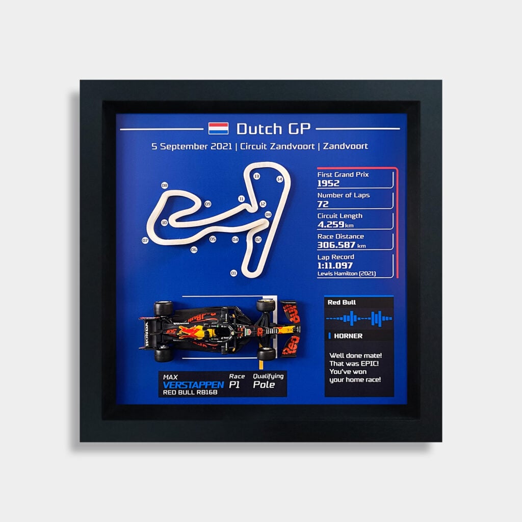 F1 2021 Dutch GP Max Verstappen Home Race Win 3D Track Frame