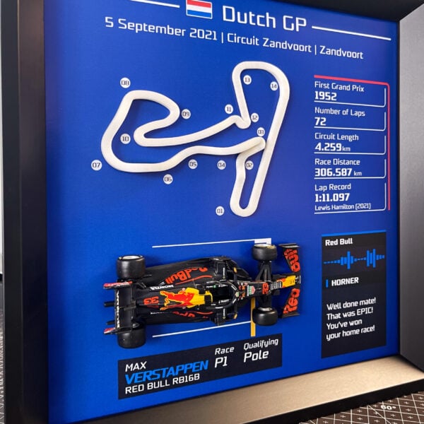 F1 2021 Dutch GP Max Verstappen Home Race Win 3D Track Frame