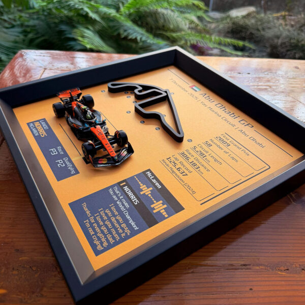 F1 2025 Abu Dhabi GP Lando Norris World Champion 3D Track Frame