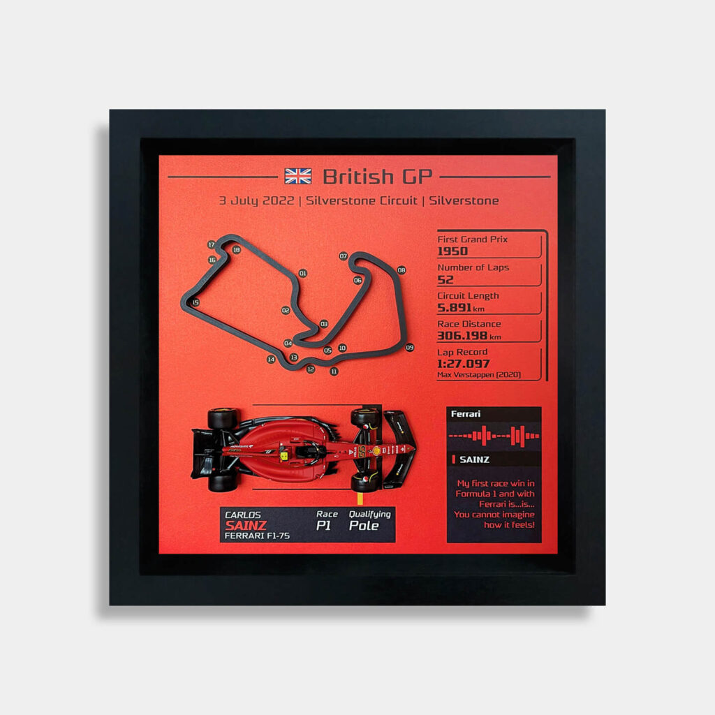 F1 2022 British GP Carlos Sainz First Win 3D Track Frame