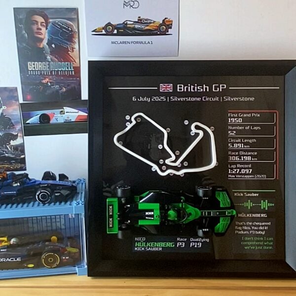 Customize F1 Team Radio 3D Track Display Frame for LEGO – TR 2025 Italian GP - Max Verstappen