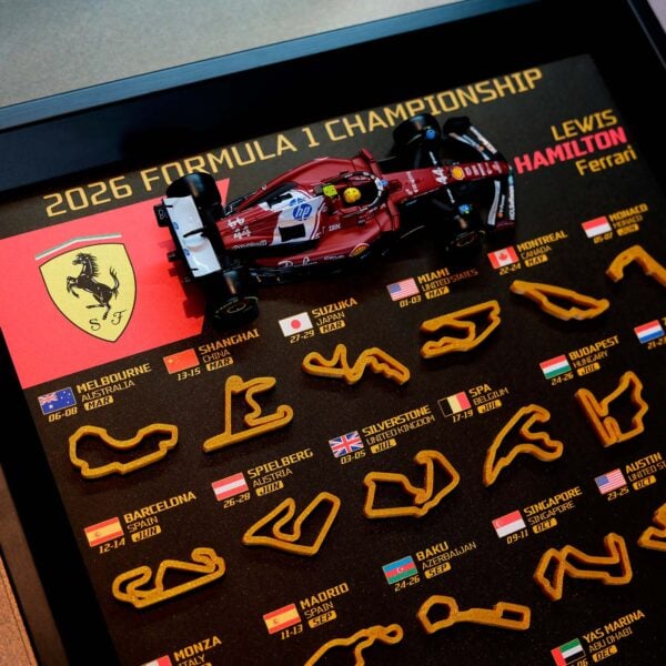 Quadro 3D personalizzabile con i circuiti del calendario F1