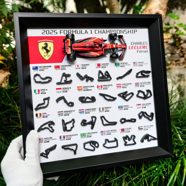 F1 Calendar Track Frame - Ferrari Charles Leclerc 2025