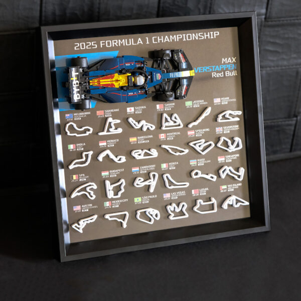 Customize F1 Calendar 3D Track Display Frame for LEGO - Red Bull