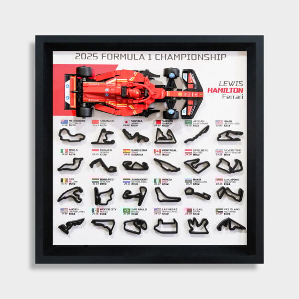 Customize F1 Calendar 3D Track Display Frame for LEGO - Ferrari