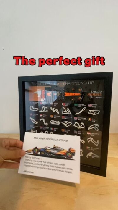 MRO Studio - Racetrack | F1 3D Frame | F1 Gift | F1 Decor